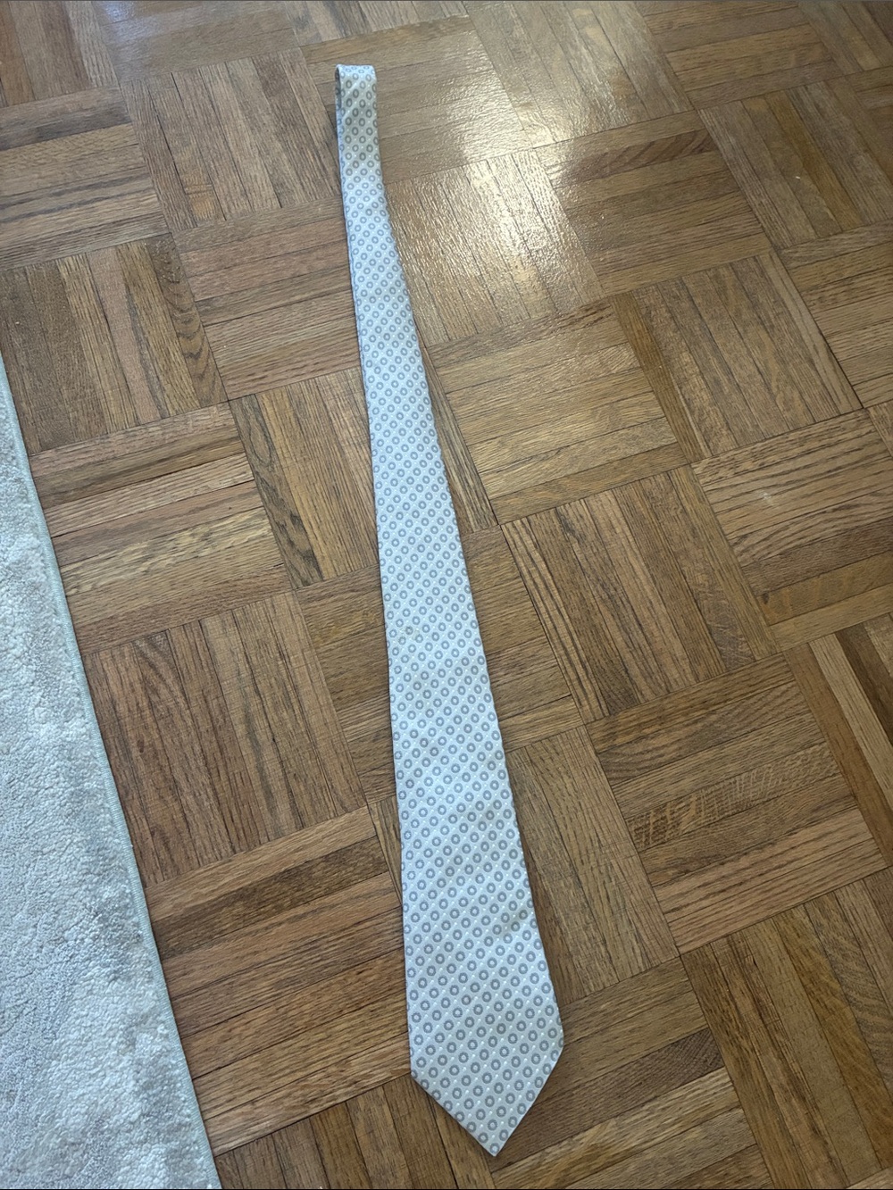 Giorgio Armani Gray Geometric Silk Tie